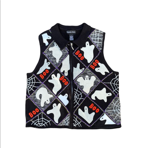 Halloween Ghost Sweater Vest Nwt Size 